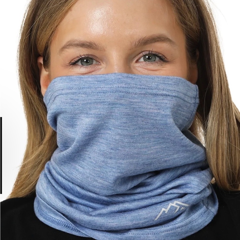 Blue Neck Gaiter 100% Merino Wool
